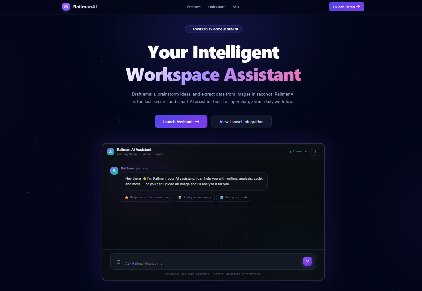 RailmanAI: Intelligent Workspace Assistant